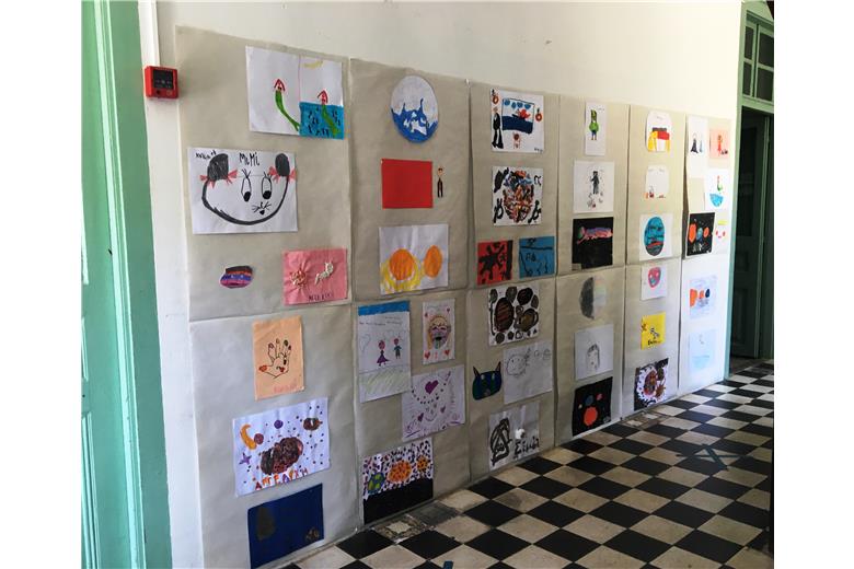 Paintings exhibition by the students of the Primary School of Exomburgo Tinos