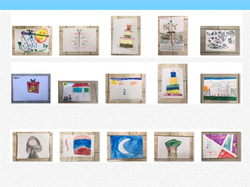 Abschluss eines kreativen Entwicklungsprogramms durch Kunstmalerei (Kunst als Therapie) der Schüler der Grundschule von Chora Tinos
